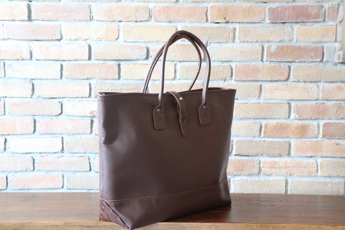 Leather Tote: Brown