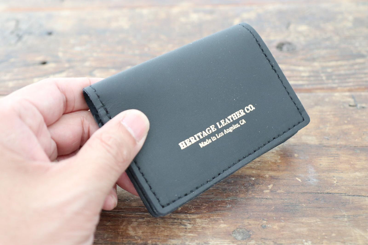 Leather Card Case: Black
